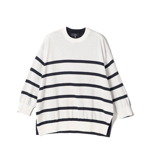 SHIPS for women「SHIPS Primary Navy Label:SEAISLAND コットン ボーダー TEE」|ニット・セーター|
