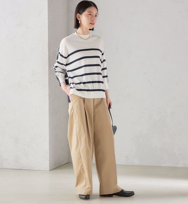 SHIPS for women「SHIPS Primary Navy Label:SEAISLAND コットン ボーダー TEE」|ニット・セーター|