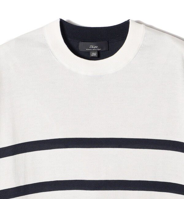 SHIPS for women「SHIPS Primary Navy Label:SEAISLAND コットン ボーダー TEE」|ニット・セーター|