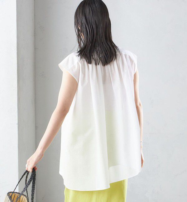 SHIPS for women「〈手洗い可能〉コットン リップル アシメ ブラウス ◇」|シャツ・ブラウス|