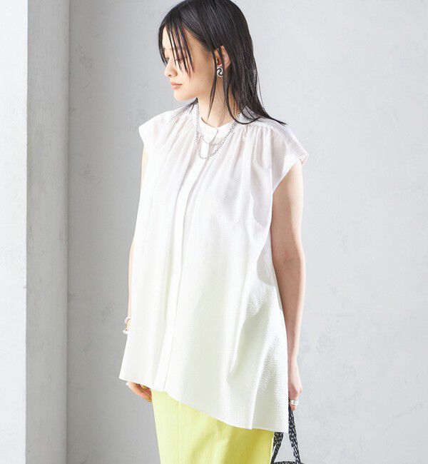 SHIPS for women「〈手洗い可能〉コットン リップル アシメ ブラウス ◇」|シャツ・ブラウス|