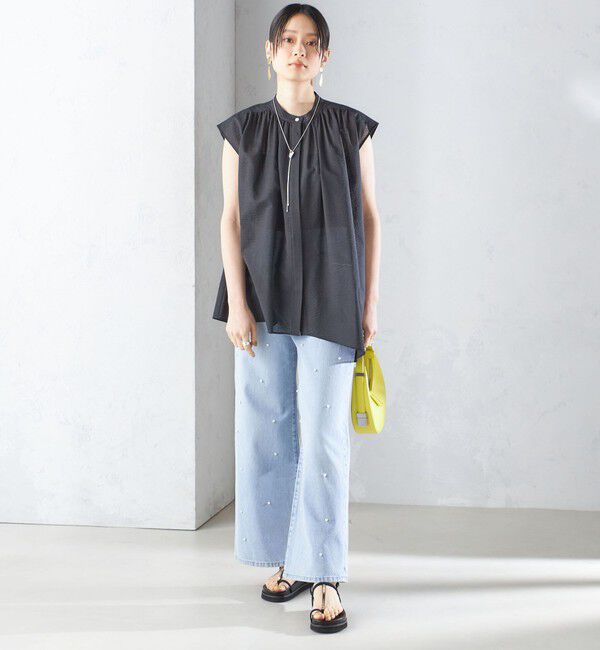 SHIPS for women「〈手洗い可能〉コットン リップル アシメ ブラウス ◇」|シャツ・ブラウス|