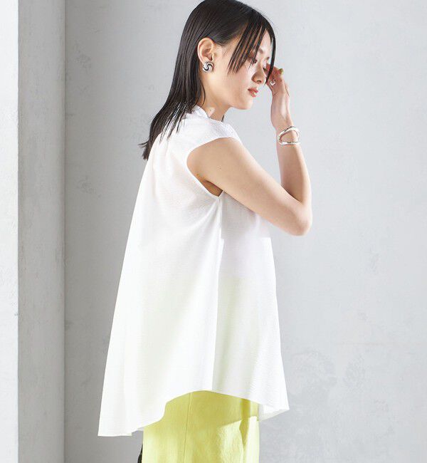 SHIPS for women「〈手洗い可能〉コットン リップル アシメ ブラウス ◇」|シャツ・ブラウス|