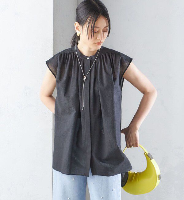 SHIPS for women「〈手洗い可能〉コットン リップル アシメ ブラウス ◇」|シャツ・ブラウス|