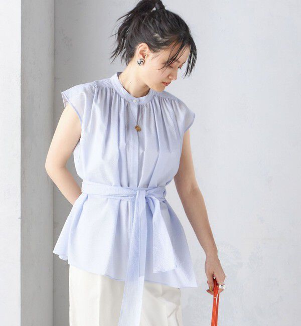 SHIPS for women「〈手洗い可能〉コットン リップル アシメ ブラウス ◇」|シャツ・ブラウス|