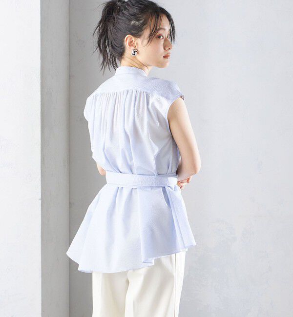 SHIPS for women「〈手洗い可能〉コットン リップル アシメ ブラウス ◇」|シャツ・ブラウス|