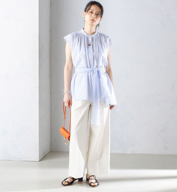 SHIPS for women「〈手洗い可能〉コットン リップル アシメ ブラウス ◇」|シャツ・ブラウス|