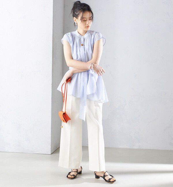 SHIPS for women「〈手洗い可能〉コットン リップル アシメ ブラウス ◇」|シャツ・ブラウス|