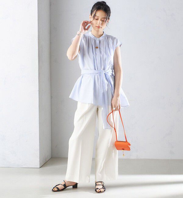 SHIPS for women「〈手洗い可能〉コットン リップル アシメ ブラウス ◇」|シャツ・ブラウス|