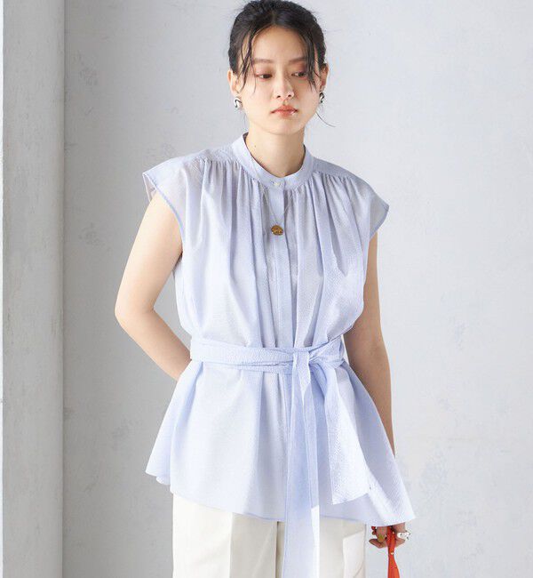 SHIPS for women「〈手洗い可能〉コットン リップル アシメ ブラウス ◇」|シャツ・ブラウス|
