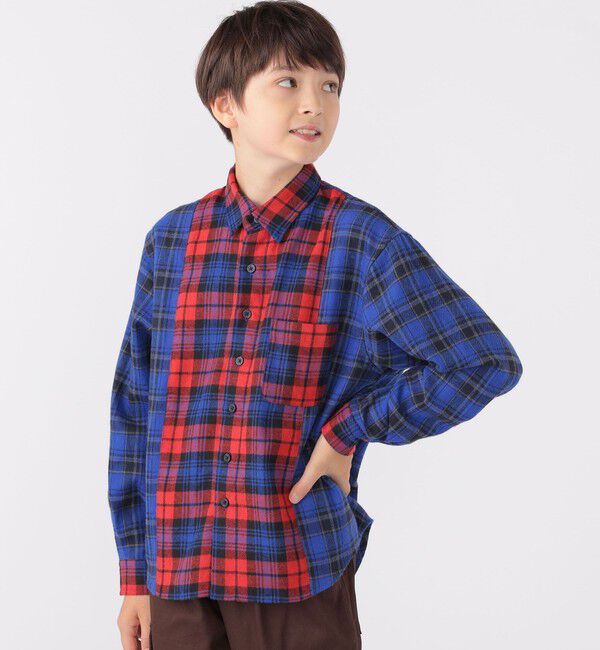 SHIPS KIDS「SHIPS KIDS:140～160cm / チェック パターン シャツ」|シャツ・ブラウス|