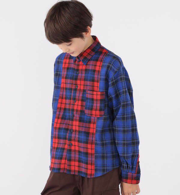 SHIPS KIDS「SHIPS KIDS:140～160cm / チェック パターン シャツ」|シャツ・ブラウス|