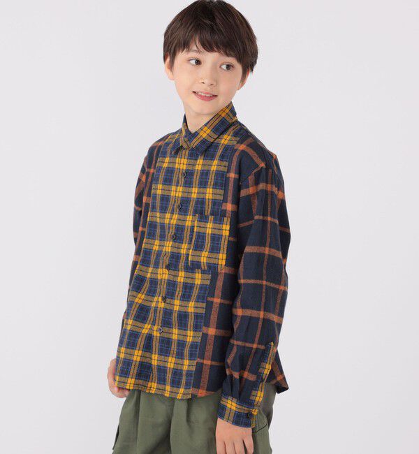 SHIPS KIDS「SHIPS KIDS:140～160cm / チェック パターン シャツ」|シャツ・ブラウス|