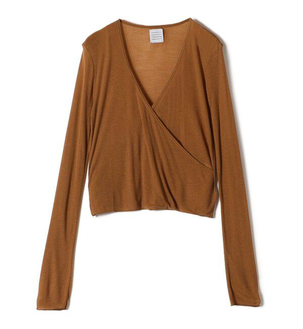 SHIPS for women「GGG:〈手洗い可能〉カシュクール カット」|Tシャツ・カットソー|キャメル