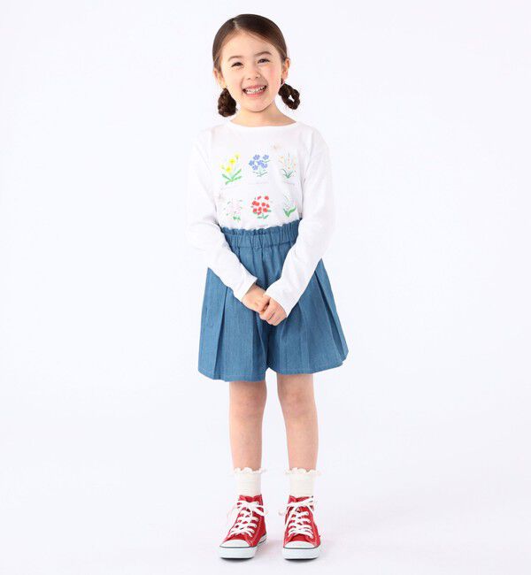 SHIPS KIDS「SHIPS KIDS:100～130cm / フラワー ブック 長袖 TEE」|Tシャツ・カットソー|