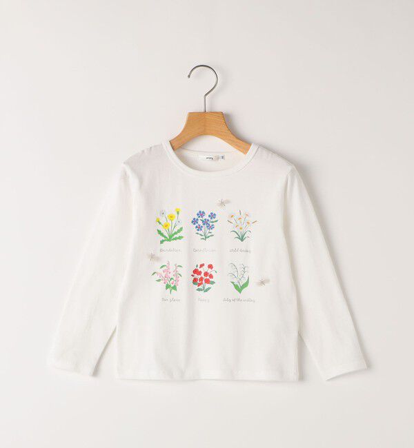 SHIPS KIDS「SHIPS KIDS:100～130cm / フラワー ブック 長袖 TEE」|Tシャツ・カットソー|