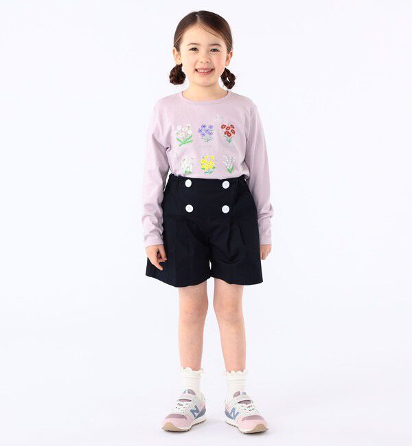 SHIPS KIDS「SHIPS KIDS:100～130cm / フラワー ブック 長袖 TEE」|Tシャツ・カットソー|