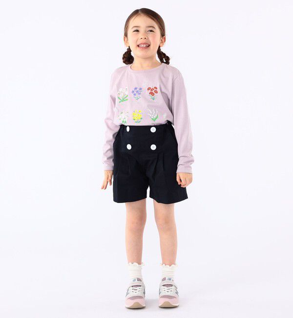 SHIPS KIDS「SHIPS KIDS:100～130cm / フラワー ブック 長袖 TEE」|Tシャツ・カットソー|