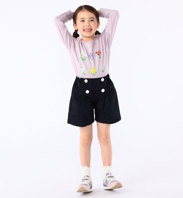 SHIPS KIDS「SHIPS KIDS:100～130cm / フラワー ブック 長袖 TEE」|Tシャツ・カットソー|