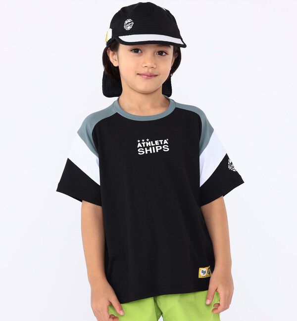 SHIPS KIDS「【SHIPS KIDS別注】ATHLETA:100～125cm /〈接触冷感〉TEE」|Tシャツ・カットソー|ブラック