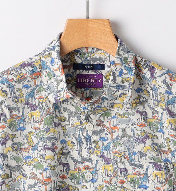SHIPS KIDS「SHIPS KIDS:100～130cm / リバティ プリント 半袖 シャツ」|シャツ・ブラウス|