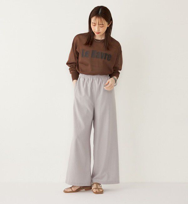 SHIPS Colors 「SHIPS Colors:〈手洗い可能〉ロゴ エンブロイダリー シアー ニット」|ニット・セーター|