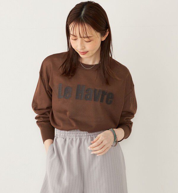 SHIPS Colors 「SHIPS Colors:〈手洗い可能〉ロゴ エンブロイダリー シアー ニット」|ニット・セーター|