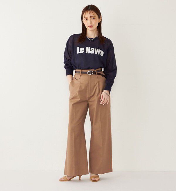 SHIPS Colors 「SHIPS Colors:〈手洗い可能〉ロゴ エンブロイダリー シアー ニット」|ニット・セーター|