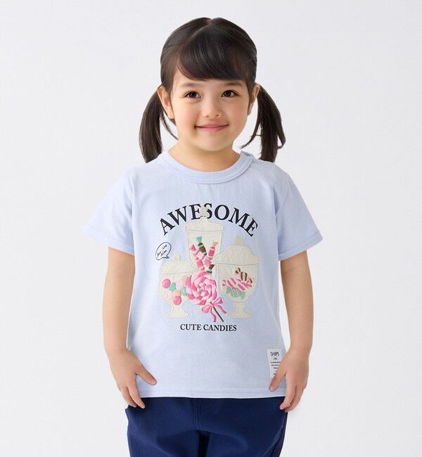 SHIPS Colors 「SHIPS Colors:80～130cm / パッチワーク プリント Tシャツ◇」|Tシャツ・カットソー|ライトブルー