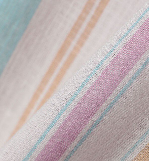 SHIPS any「SHIPS any: BEZ TEXTILE マルチカラー ストライプ/ソリッド バンドカラー プルオーバー シャツ◇」|シャツ・ブラウス|