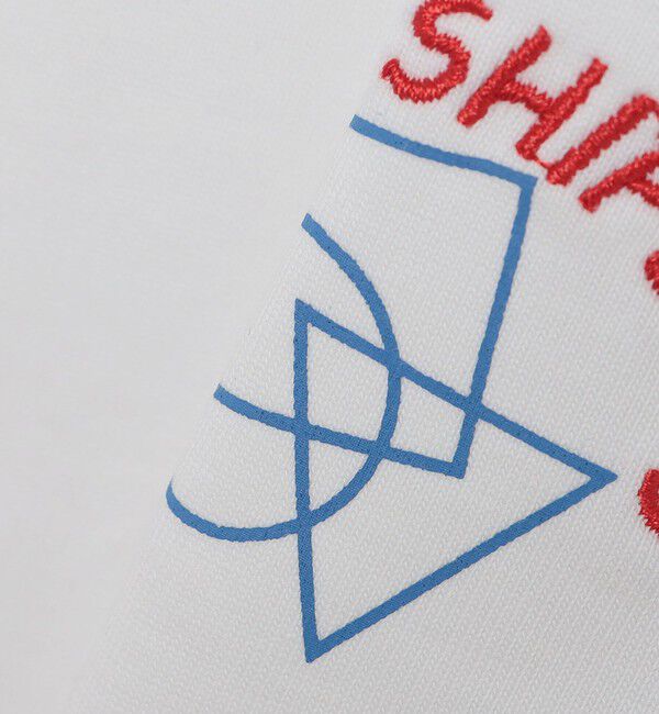 SHIPS any「SHIPS any: オーガニック コットン ワンポイント ロゴ プリント&times;刺繍 スピンドル Tシャツ◇」|Tシャツ・カットソー|