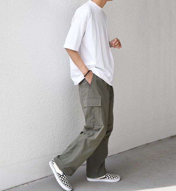 SHIPS any「SHIPS any: オーガニック コットン ワンポイント ロゴ プリント&times;刺繍 スピンドル Tシャツ◇」|Tシャツ・カットソー|