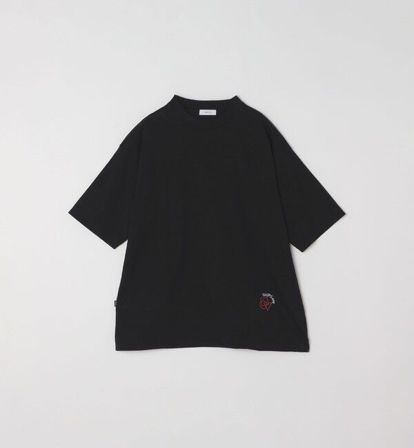 SHIPS any「SHIPS any: オーガニック コットン ワンポイント ロゴ プリント&times;刺繍 スピンドル Tシャツ◇」|Tシャツ・カットソー|