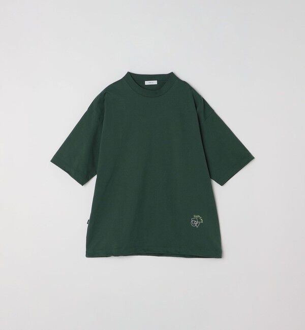 SHIPS any「SHIPS any: オーガニック コットン ワンポイント ロゴ プリント&times;刺繍 スピンドル Tシャツ◇」|Tシャツ・カットソー|