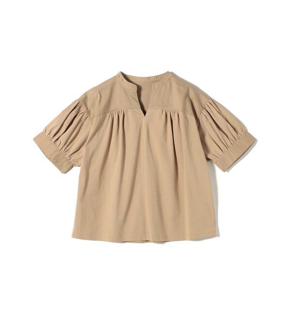 SHIPS Colors 「SHIPS Colors:〈手洗い可能〉ハイツイスト コンビ スキッパー プルオーバー」|Tシャツ・カットソー|