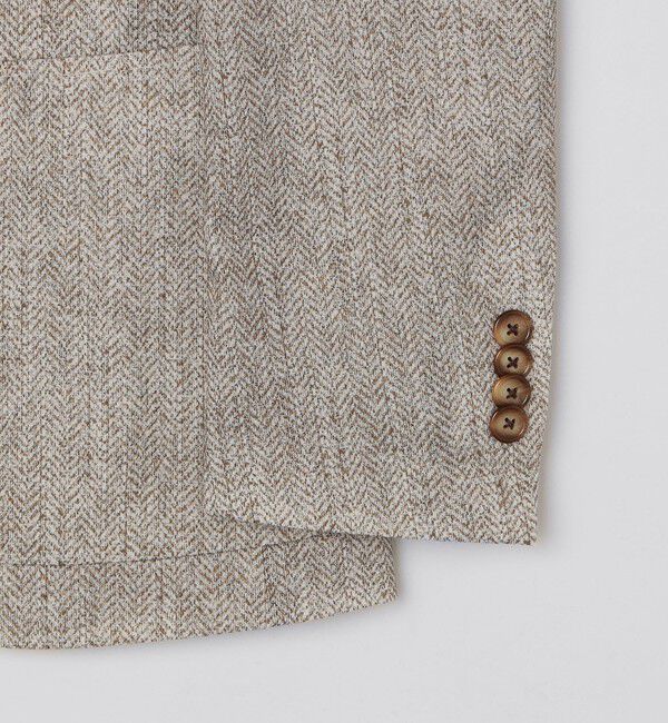 SHIPS「SHIPS: ジャージー ヘリンボーン プリント ライト ジャケット」|テーラードジャケット|