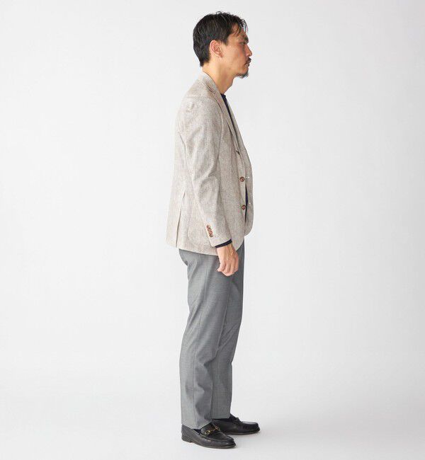 SHIPS「SHIPS: ジャージー ヘリンボーン プリント ライト ジャケット」|テーラードジャケット|