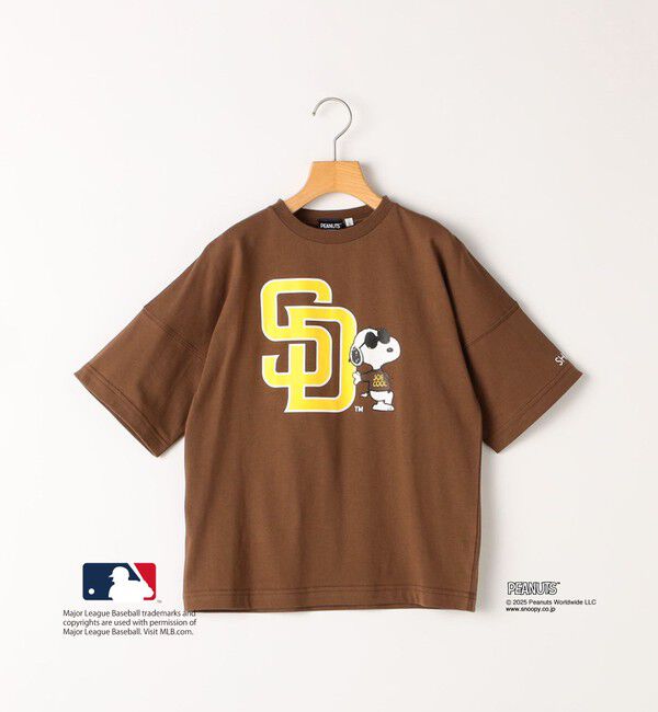 SHIPS KIDS「SHIPS KIDS:130～170cm / PEANUTS&times;MLB プリント Tシャツ」|Tシャツ・カットソー|ブラウン