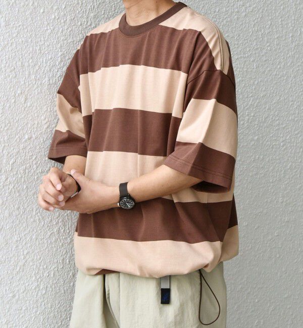 SHIPS any「SHIPS any: ワイド カラー ボーダー スピンドル Tシャツ◇」|Tシャツ・カットソー|