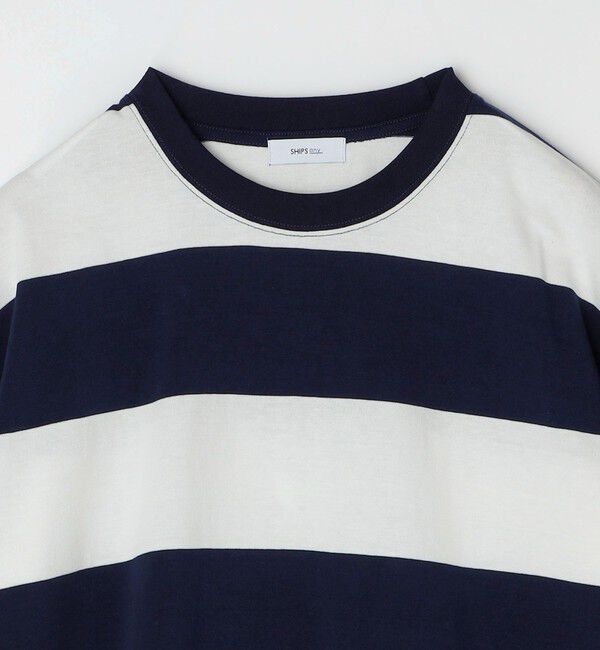 SHIPS any「SHIPS any: ワイド カラー ボーダー スピンドル Tシャツ◇」|Tシャツ・カットソー|
