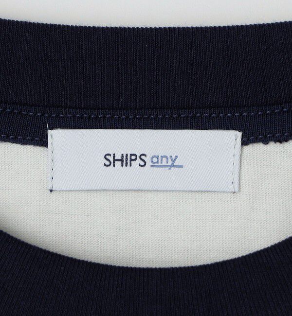 SHIPS any「SHIPS any: ワイド カラー ボーダー スピンドル Tシャツ◇」|Tシャツ・カットソー|