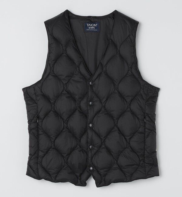 SHIPS「【SHIPS別注】TAION: ダウン ジレ」|ダウンベスト・ベスト|ブラック