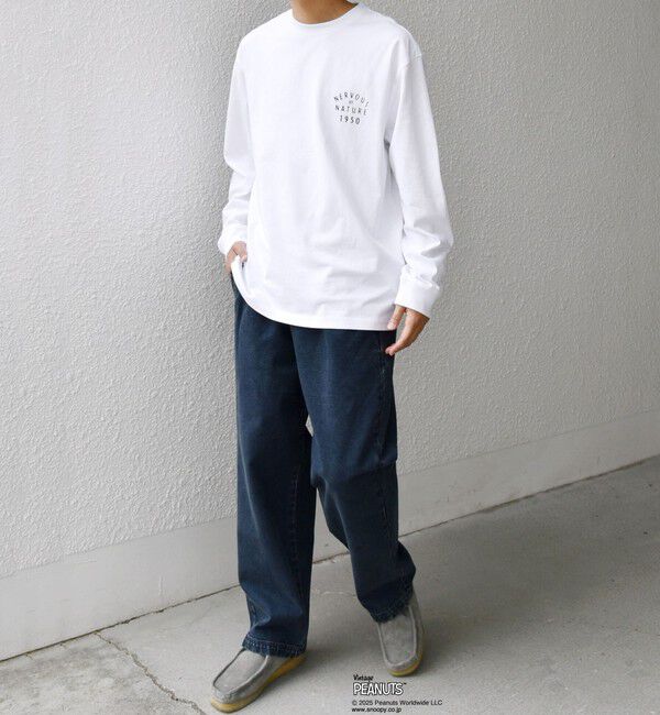 SHIPS any「SHIPS any: SNOOPY コラボ 75th グラフィック プリント Tシャツ(ロンT)◇」|Tシャツ・カットソー|