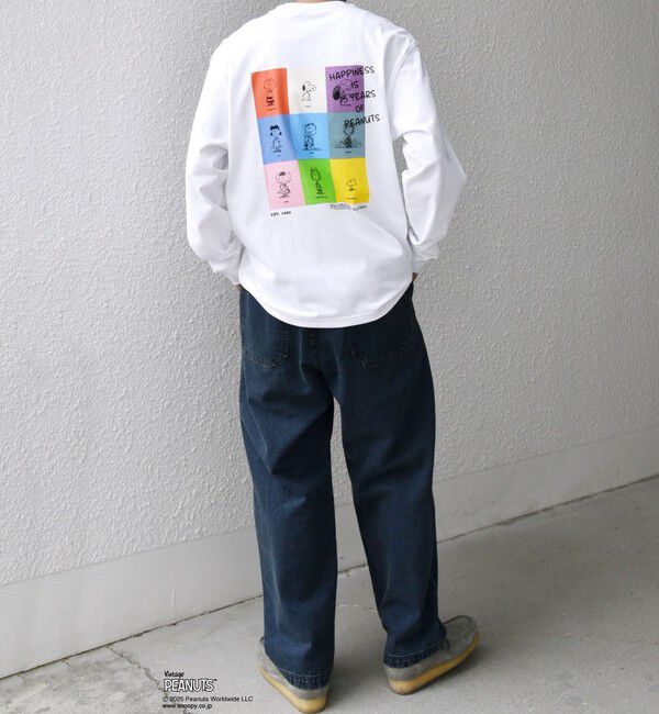 SHIPS any「SHIPS any: SNOOPY コラボ 75th グラフィック プリント Tシャツ(ロンT)◇」|Tシャツ・カットソー|