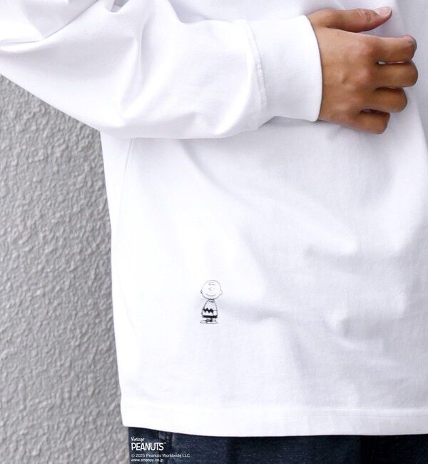 SHIPS any「SHIPS any: SNOOPY コラボ 75th グラフィック プリント Tシャツ(ロンT)◇」|Tシャツ・カットソー|