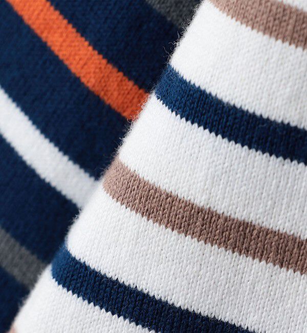 SHIPS KIDS「SHIPS KIDS:80～90cm/クレイジー ボーダー ロングスリーブ Tシャツ」|Tシャツ・カットソー|