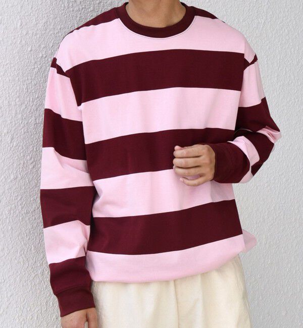 SHIPS any「SHIPS any: ワイド カラー ボーダー スピンドル Tシャツ (ロンT)◇」|Tシャツ・カットソー|