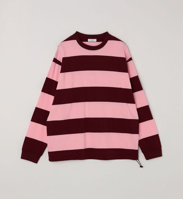 SHIPS any「SHIPS any: ワイド カラー ボーダー スピンドル Tシャツ (ロンT)◇」|Tシャツ・カットソー|