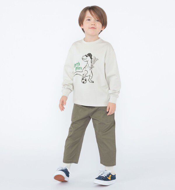 SHIPS KIDS「【SHIPS KIDS別注】ARCH＆LINE:100～130cm / ダイナソー ロングスリーブ Tシャツ」|Tシャツ・カットソー|