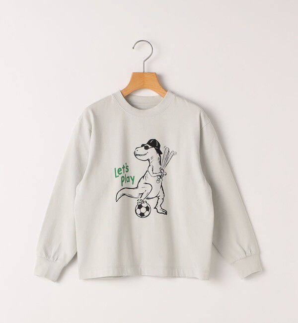 SHIPS KIDS「【SHIPS KIDS別注】ARCH＆LINE:100～130cm / ダイナソー ロングスリーブ Tシャツ」|Tシャツ・カットソー|